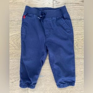 Ralph Lauren Navy Pants with elastic waist. Size 9 months.